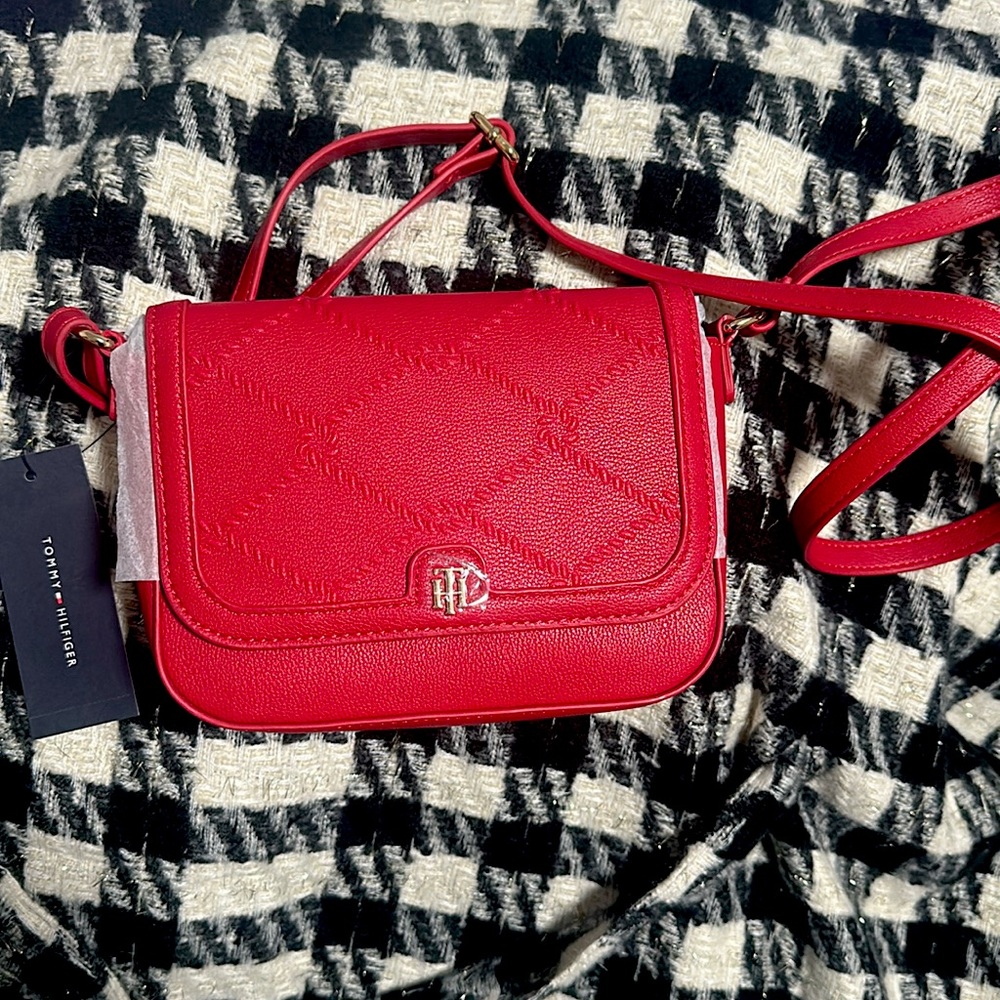 Red Tommy Hilfiger Crossbody Purse